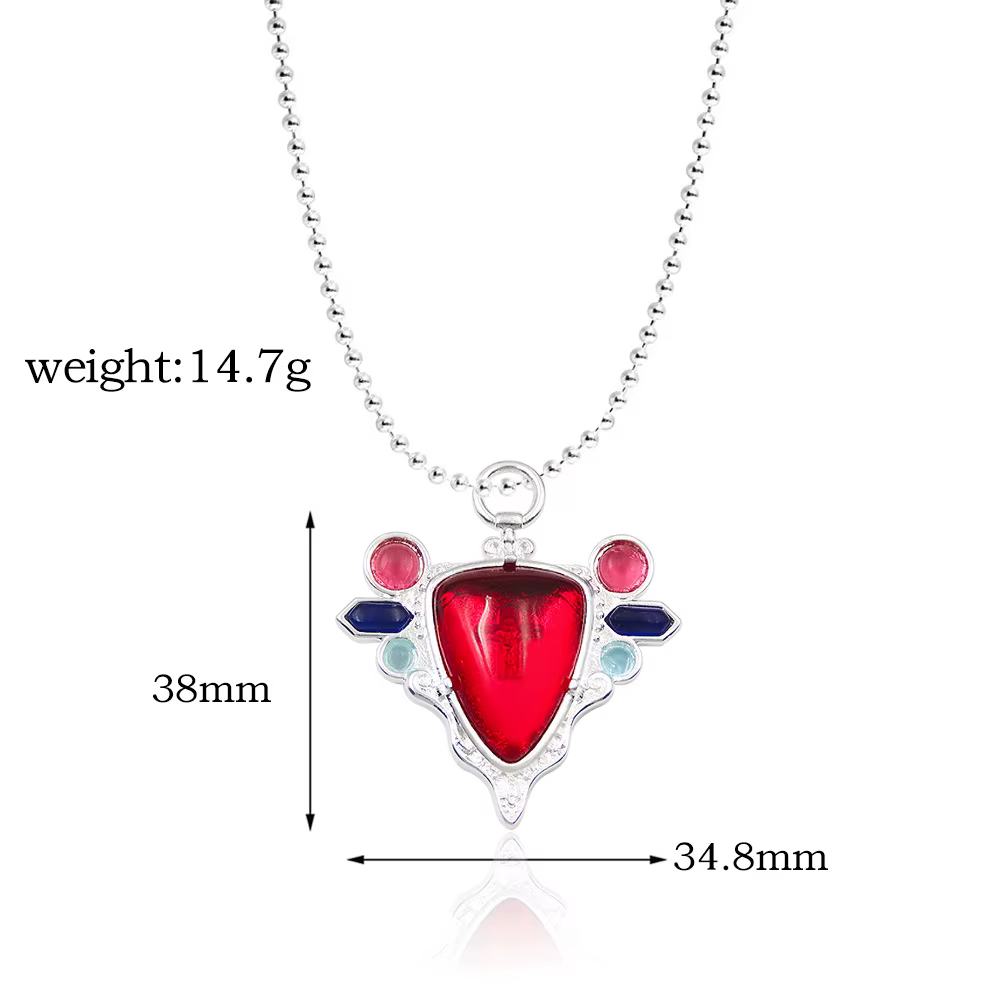 Collier pierre rouge d'aja, pendentif Anime JoJos Bizarre Adventure pour Fans de Manga, accessoires 