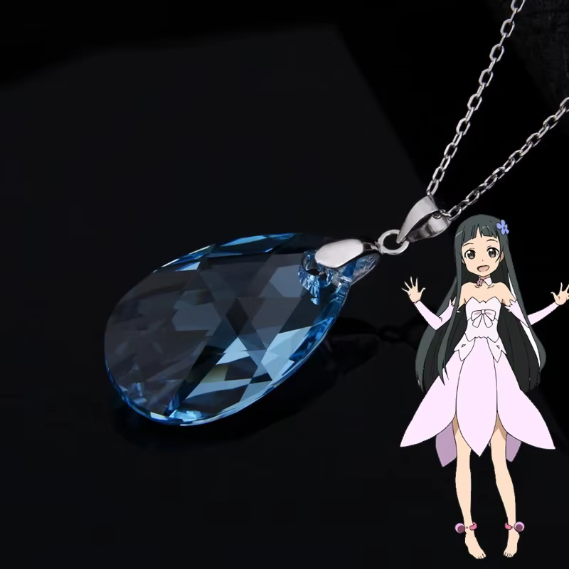 Collier en argent Sterling 925, épée d'anime en ligne, accessoire de bijoux de Cosplay SAO, pendenti
