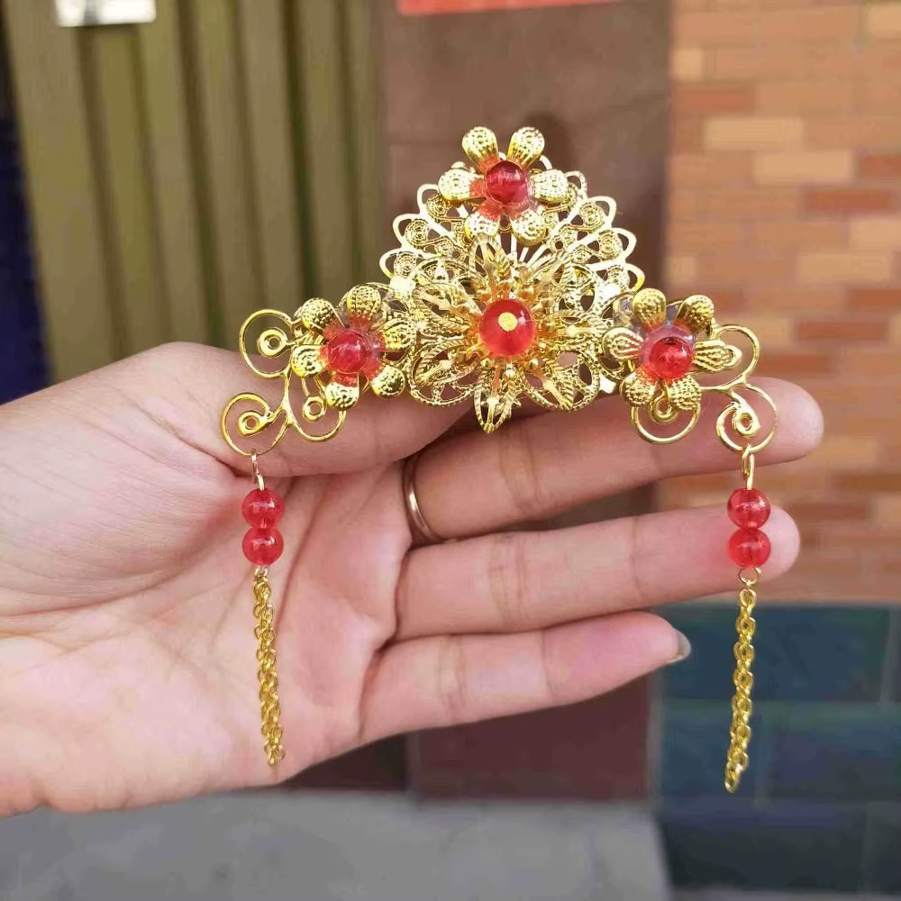 Accessoires rétro papillon alliage gemme Photo accessoires Style ancien couronne de cheveux mariée b