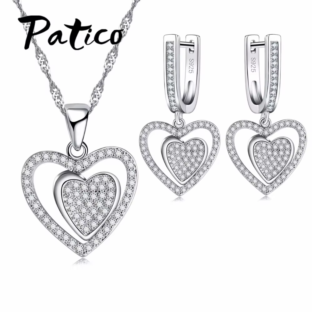 Ensembles de bijoux de mariage pour mariées, boucles d'oreilles en argent fin, boucles d'oreilles en