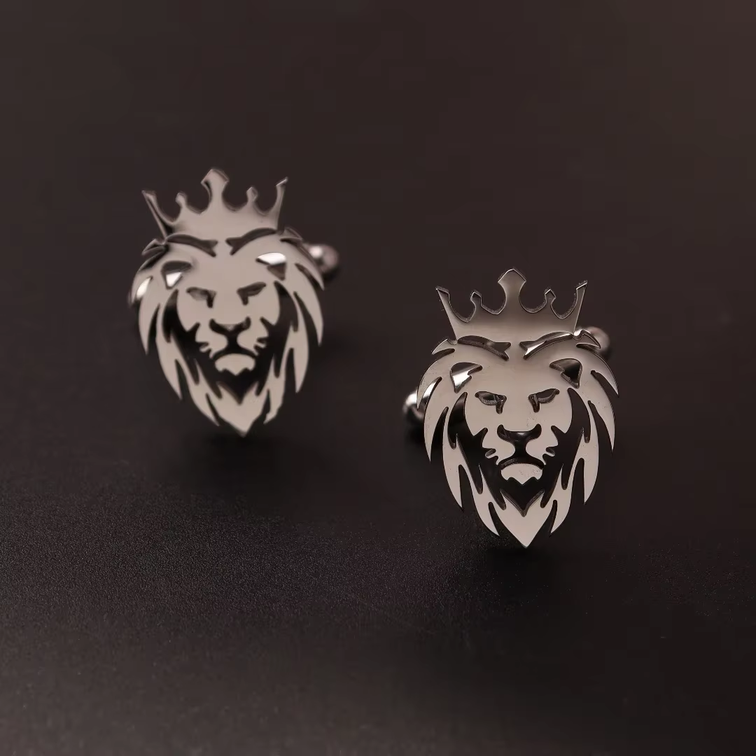 Boutons de manchette de luxe en or Fleur de Lys, boutons de manchette pour chemise formelle homme, a