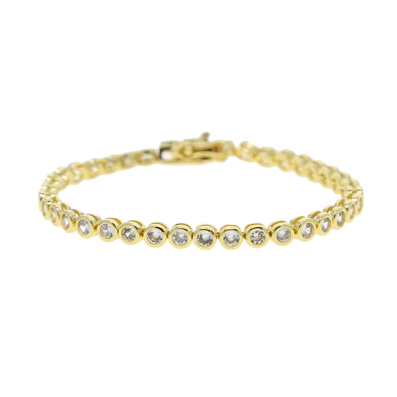 Bracelet en zircone cubique 5A CZ, lunette géométrique de différentes formes, chaîne de Tennis, bijo