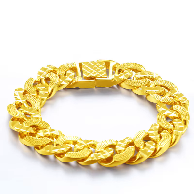 Bracelets en or 24 carats, ne ternissent pas, pour hommes et femmes, bijoux fins pour mariage, Pulse