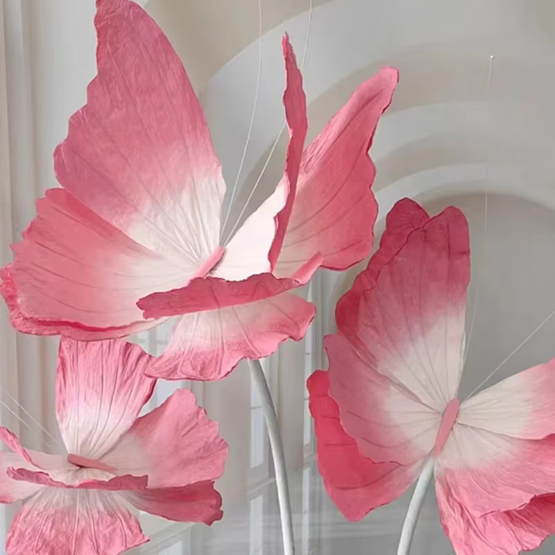 Fleur Artificielle en Papier Papillon, Décoration de Scène, Présentoir de Fenêtre, Disposition d'Orn