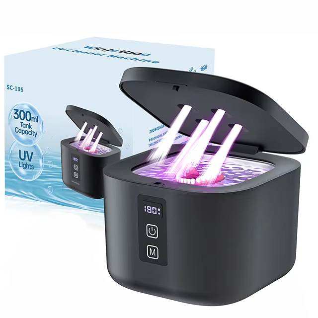 KUNPHY nettoyeur à ultrasons Kit de nettoyage de bijoux stérilisation par la lumière UV sonique 48 k