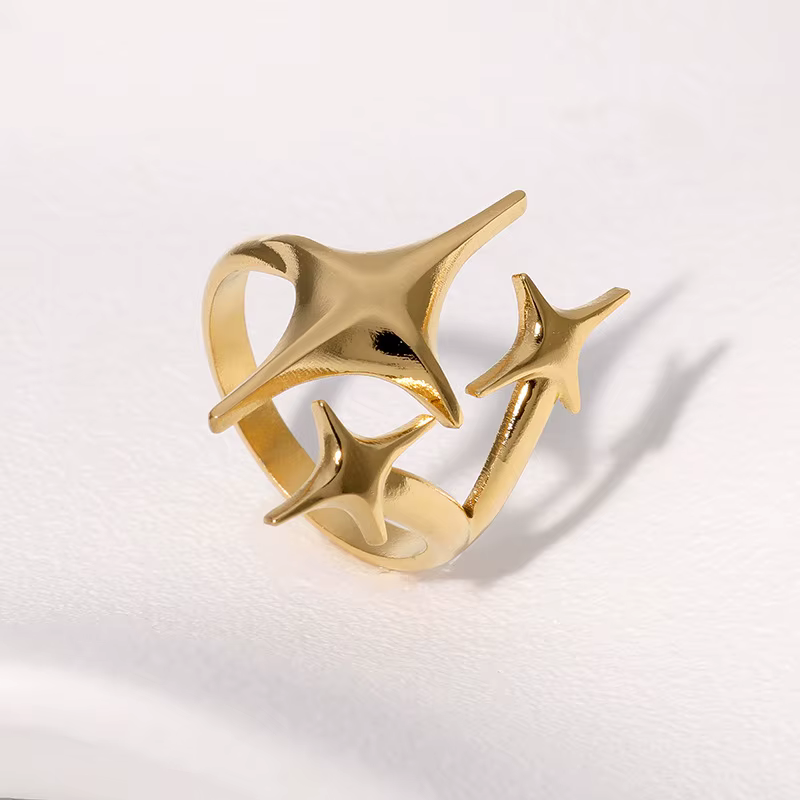 Nouvelle bague européenne et américaine en acier inoxydable, Niche Design pour adolescents, avec éto