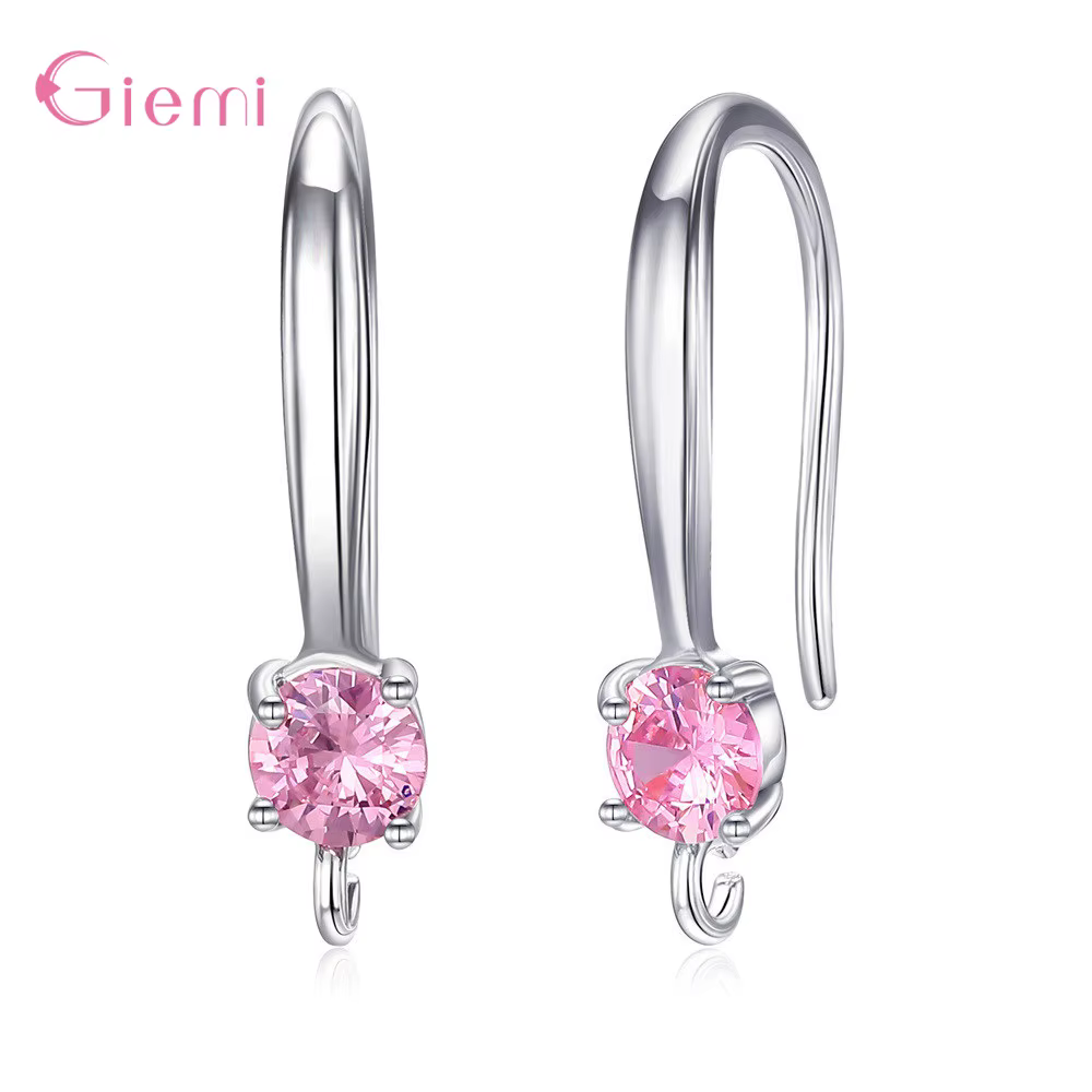 Bijoux populaires en argent Sterling 925 pour femmes, boucles d'oreilles en Zircon, crochet d'oreill