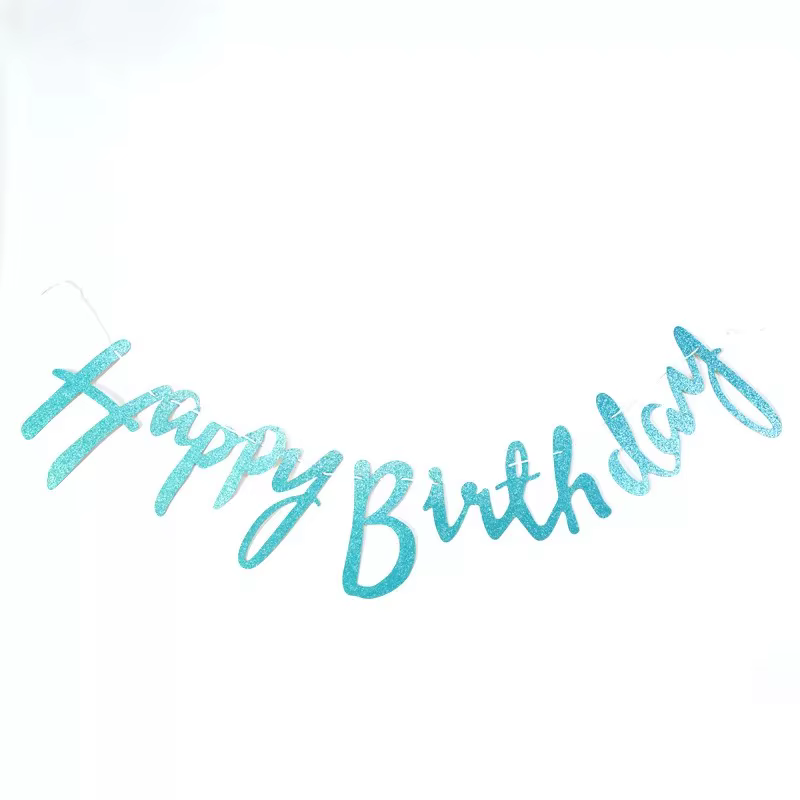Bannière joyeux anniversaire dorée, décoration de fête de mariage, guirxiété de confrontation, baby 