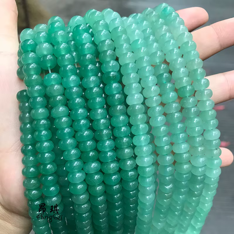Perles de boulier en pierre naturelle, perles séparées, perles dispersées multicolores, accessoires 