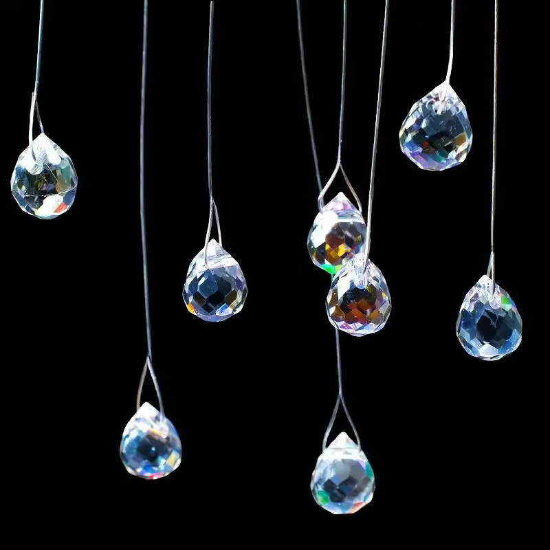 40 pièces de perles de prisme en verre de cristal 8x10mm, utilisées pour la fabrication de bijoux, d