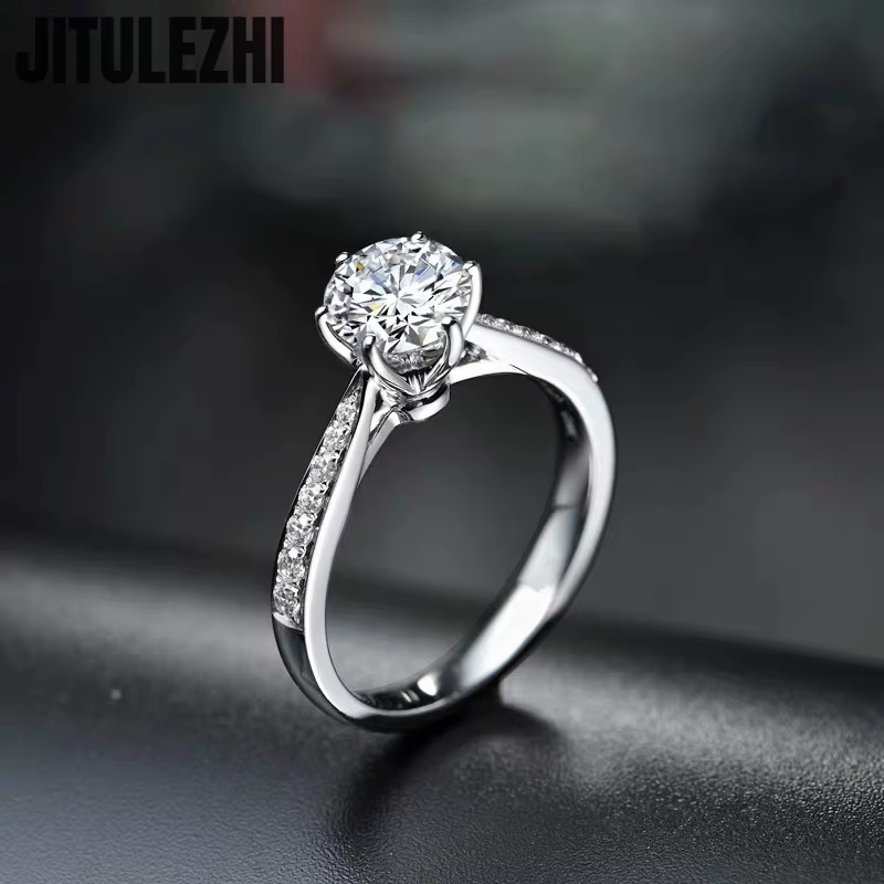 Bague de luxe en cristal et diamant pour femme, magnifique bague Moissanite, à la mode, Noble, bijou