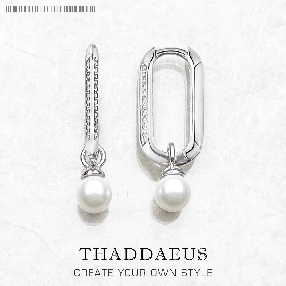 Boucles d'oreilles créoles en liens et perles, bijoux fins romantiques pour femmes, cadeau en argent