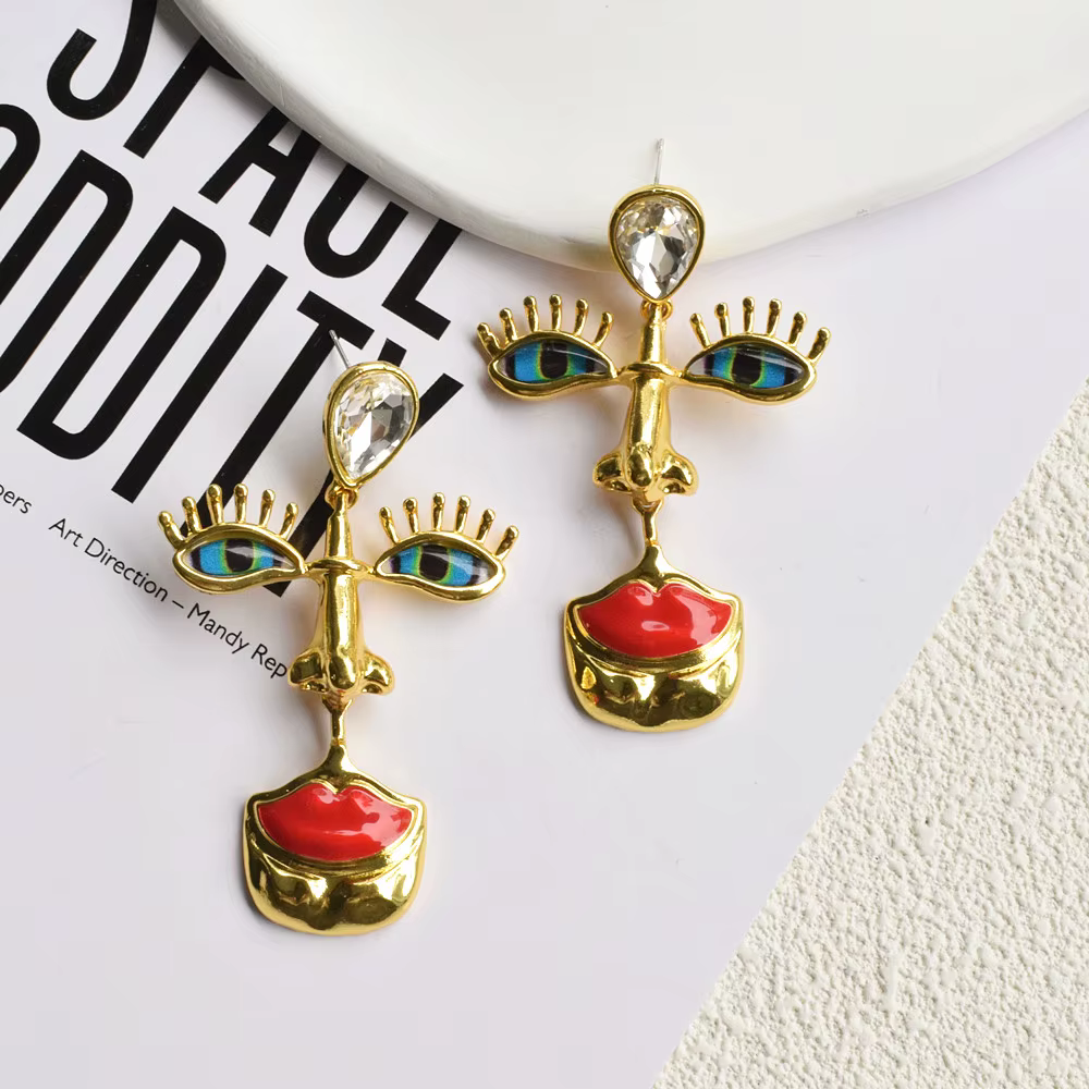 Collier avec pendentif yeux en métal de Style Baroque pour femmes, bijoux Vintage ethnique Unique, c