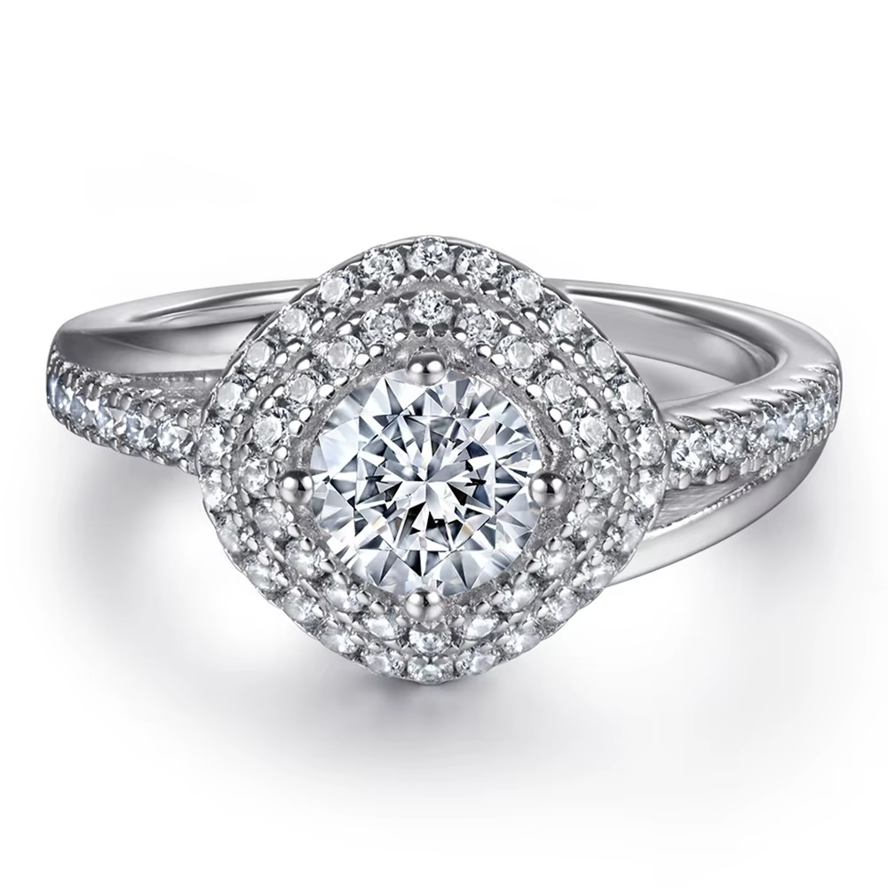 Vinregem – bague en argent Sterling 925 pour femmes, saphir de laboratoire à coupe ronde de 5.5 MM, 