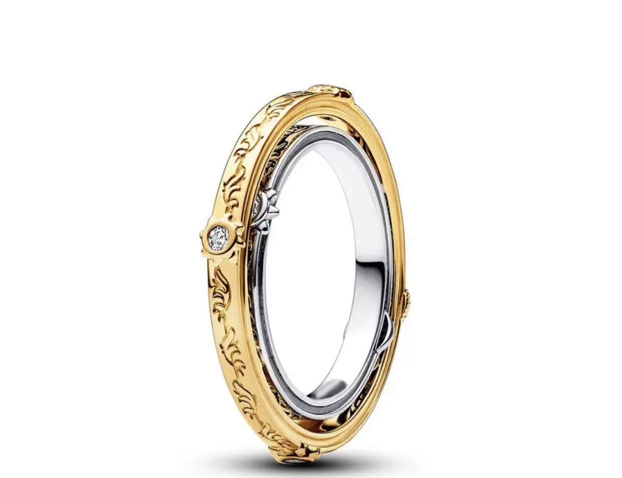Bague populaire en argent sterling 925% de la série Princesse, avec coquille, couronne, nœud et zirc
