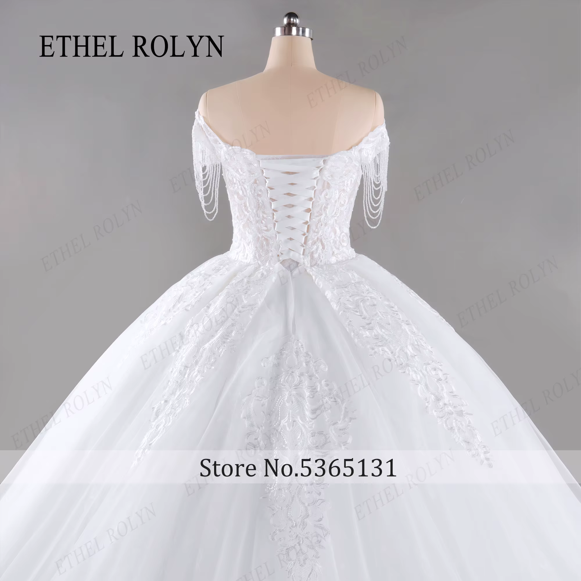 ETHEL ROLYN chérie luxe robe De bal robe De mariée pour les femmes mariée perlée Appliques Royal vra