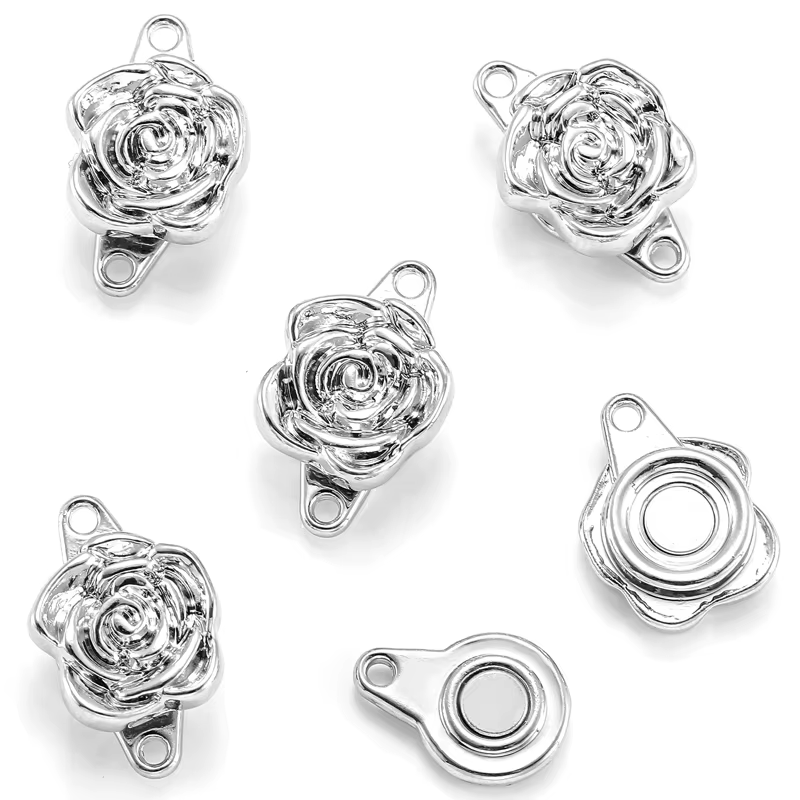 3 ensemble de fermoirs connectés à aimant rose, pendentif, boucle magnétique pour bijoux, collier, B