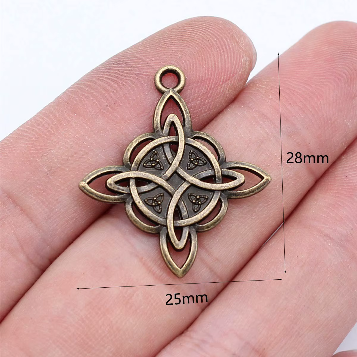 10 pièces/lot mode noeud celtique bricolage pendentif à la main collier boucles d'oreilles accessoir