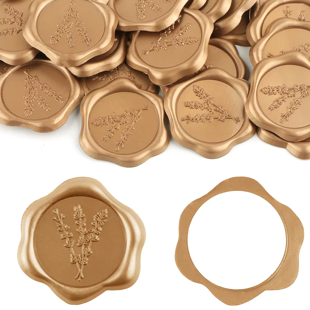 Autocollants de sceau de cire Style branche d'olivier, 30 pièces, autocollants auto-adhésifs pour en