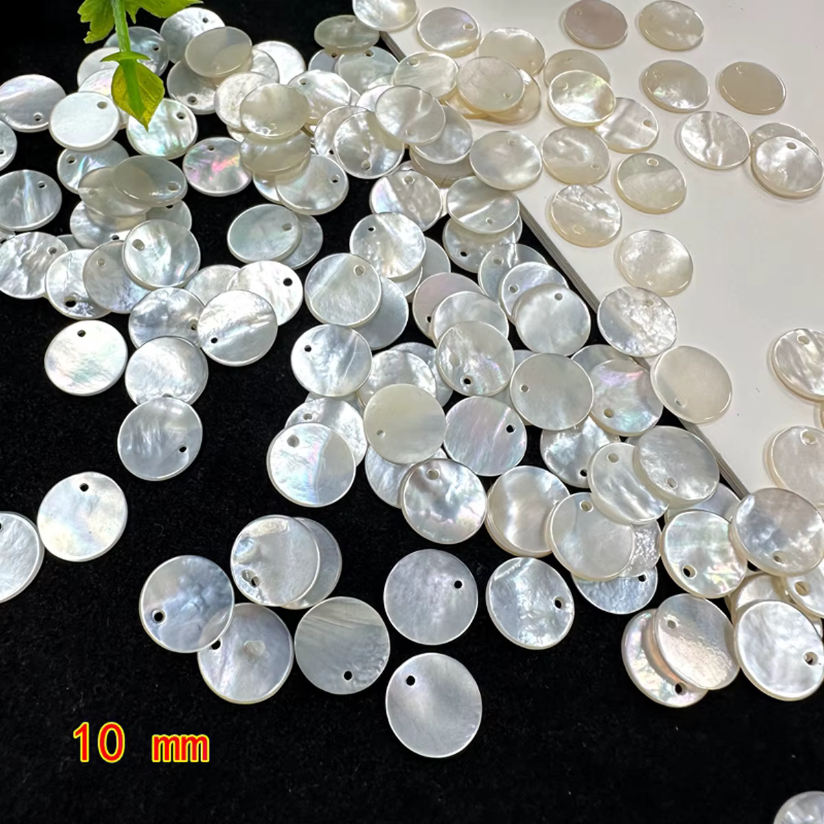 Pendentif en coquille de nacre, 10 pièces, perles en coquille en vrac pour la fabrication de bijoux,