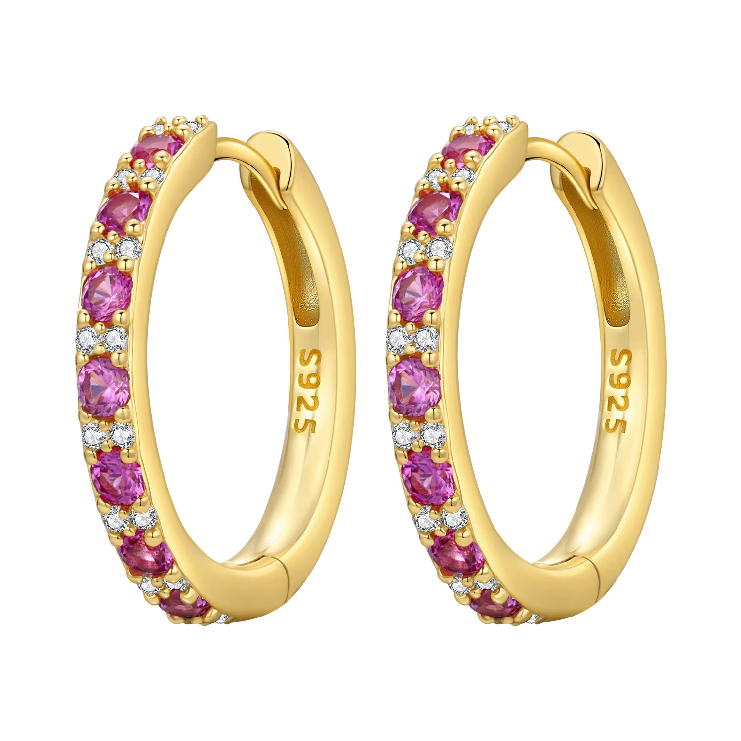 Orstarry S925 argent Sterling Rose Zircon Design boucles d'oreilles polyvalent boucles d'oreilles po