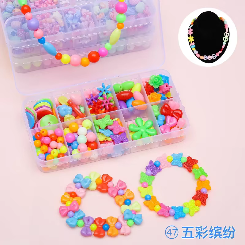Kit de fabrication de bijoux en perles d'argile polymère, bricolage pour filles, fabrication de brac