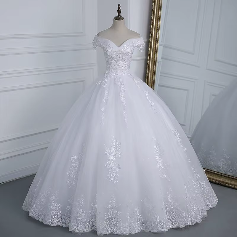 Robe de Mariée en Dentelle Bleu Royal, Vintage, Grande Taille, avec Appliques et Perles, pour Patien