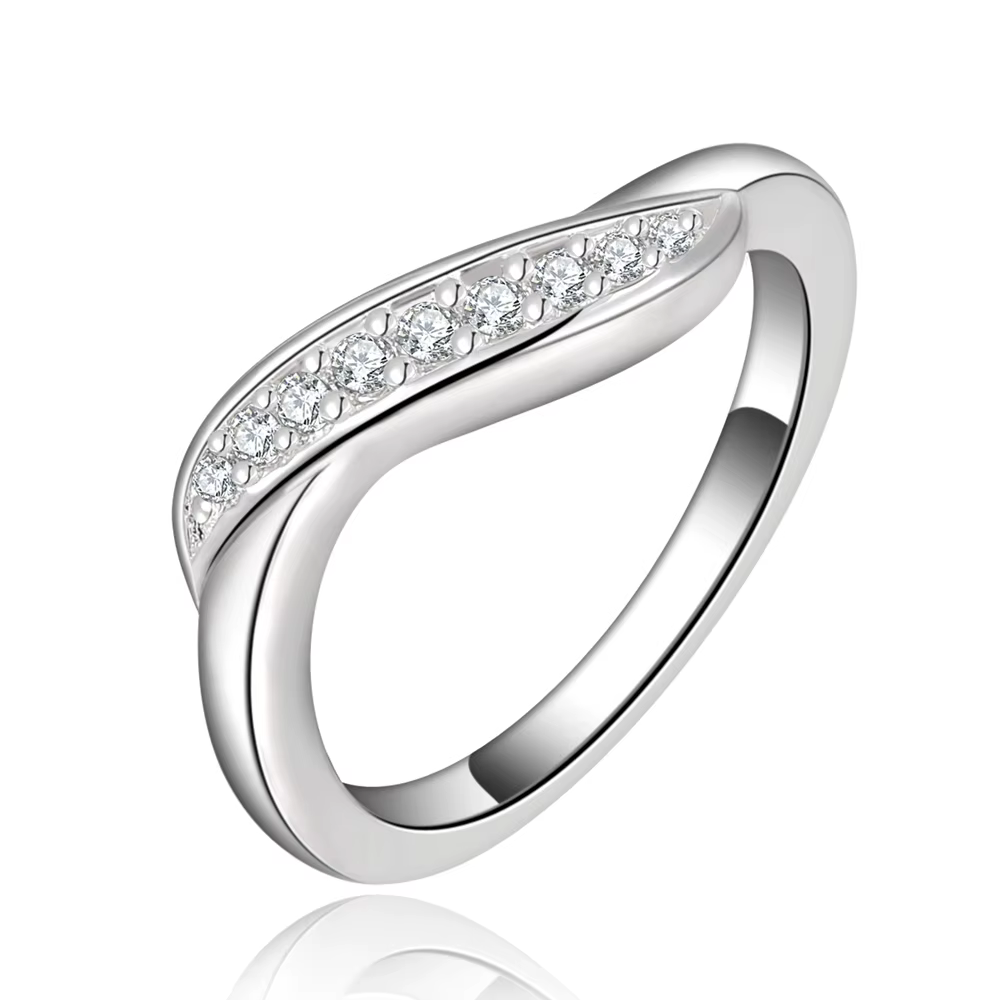 Belle bague en argent Sterling 925 avec cristal, prix de gros, bijoux de mariage pour femmes, bague 