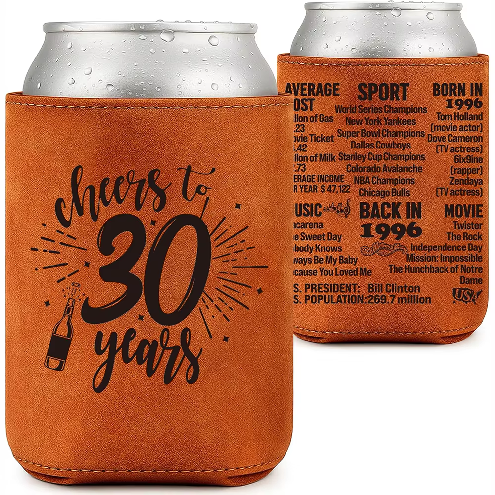 Cadeau d'anniversaire 30e 40e pour hommes et femmes, « Longue vie à 30 ans », vintage 1996, étui en 