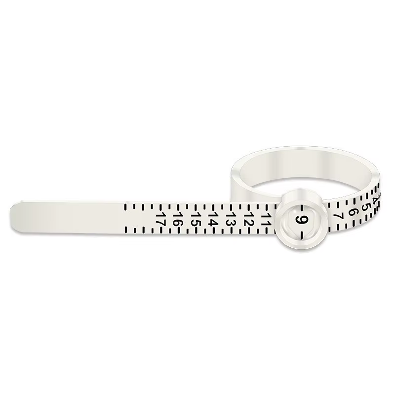 Mesure de taille d'anneau avec loupe, jauge de doigt, testeur authentique, bobine de doigt, outil de