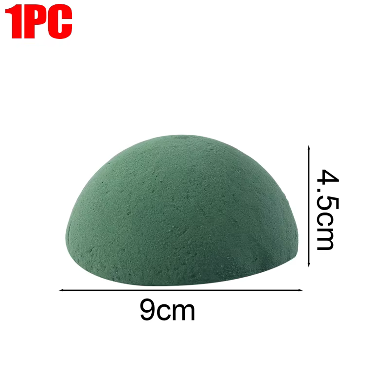 Demi-boule en mousse florale verte, 1 à 10 pièces, bloc de mousse de fleurs artificielles sèches pou