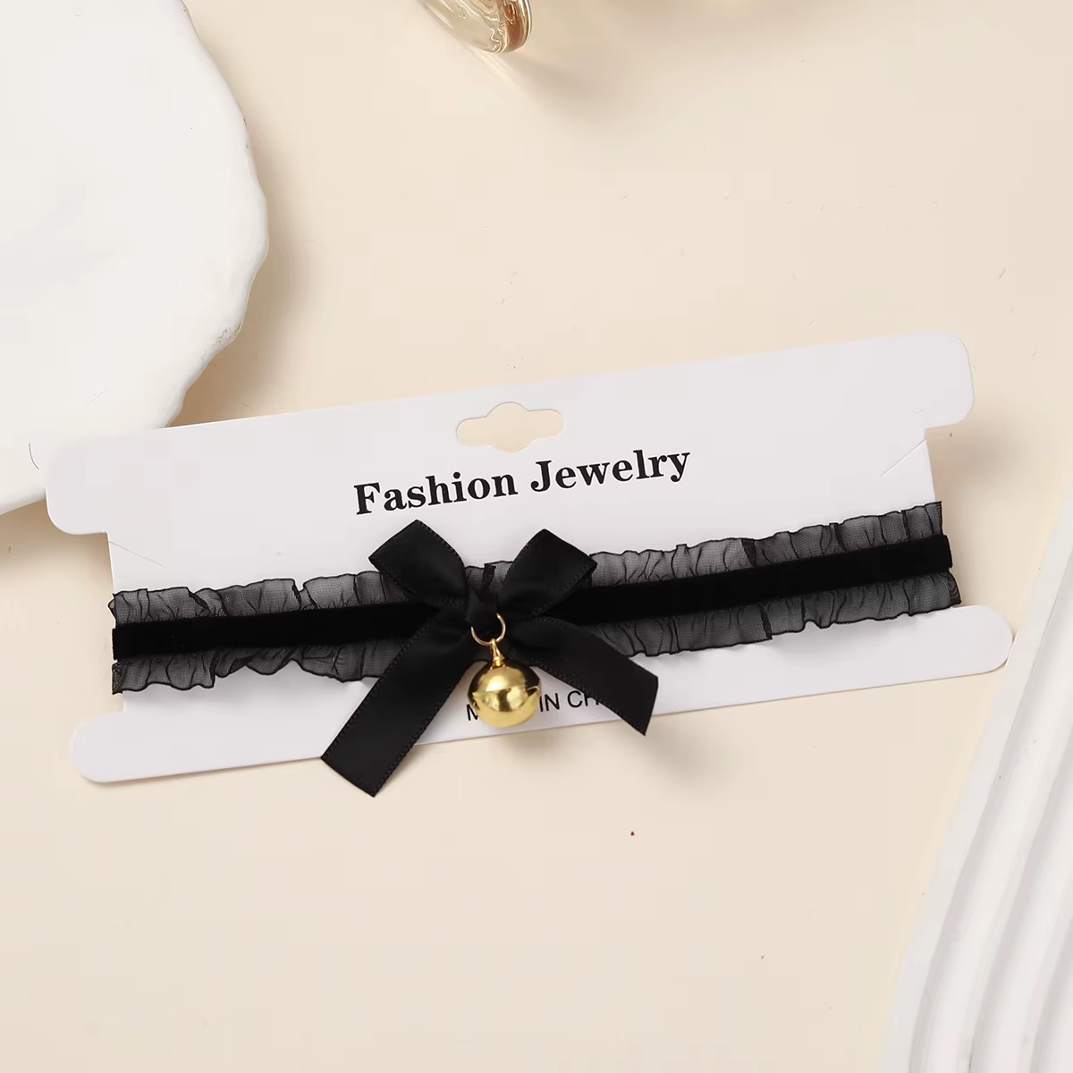 Lolita – collier en cuir pour femmes et filles, couleur unie, large, Rivets à ailes en dentelle, pen