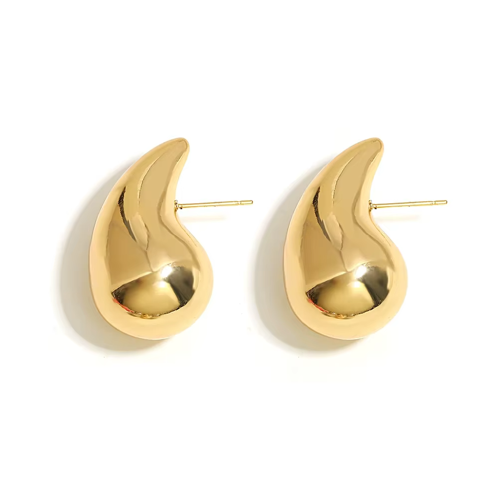 JJewelry – boucles d'oreilles en forme de goutte d'eau en Zircon plaqué or 14K, nouveau Design corée