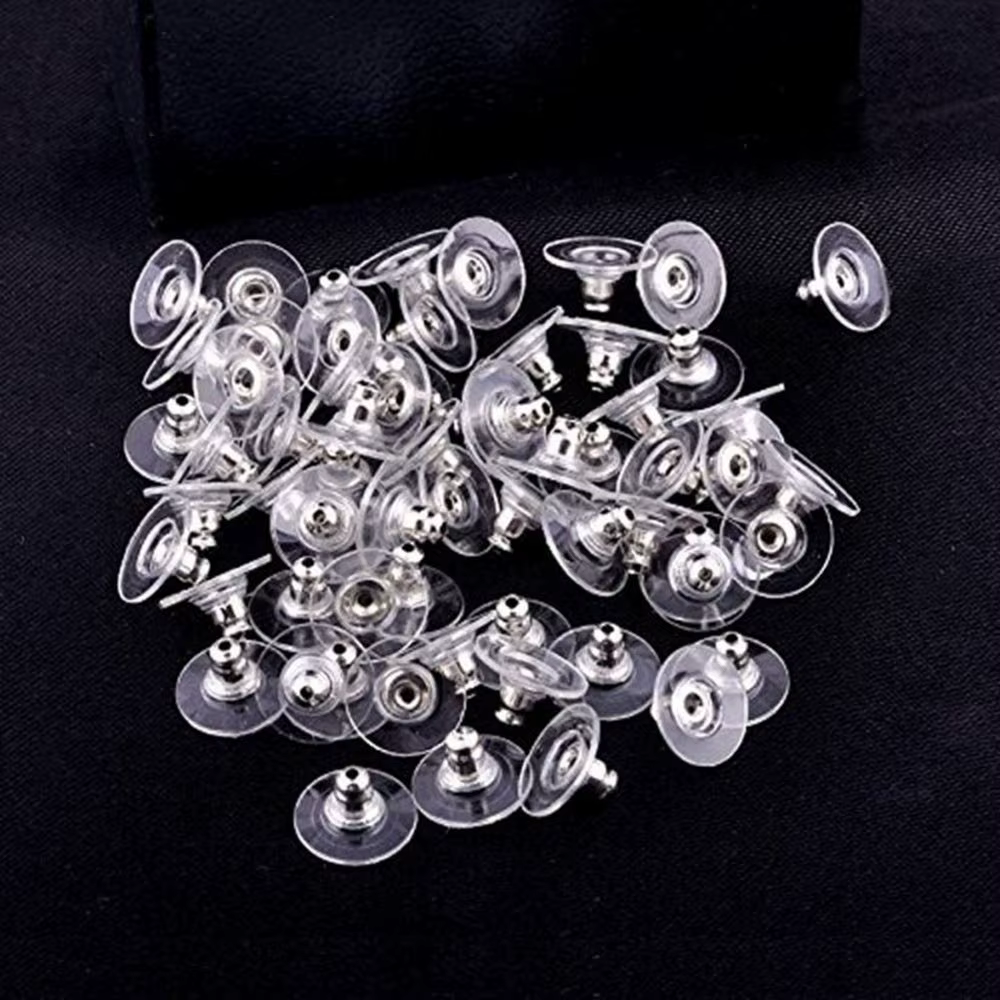 Accessoires de fabrication de bijoux DIY : Composants transparents, supports de boucles d'oreilles t
