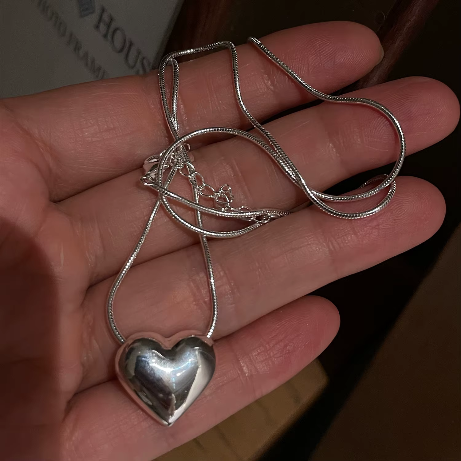 Collier pendentif Vintage en forme de cœur d'épine, Simple et élégant, en cristal, pour femmes et ho
