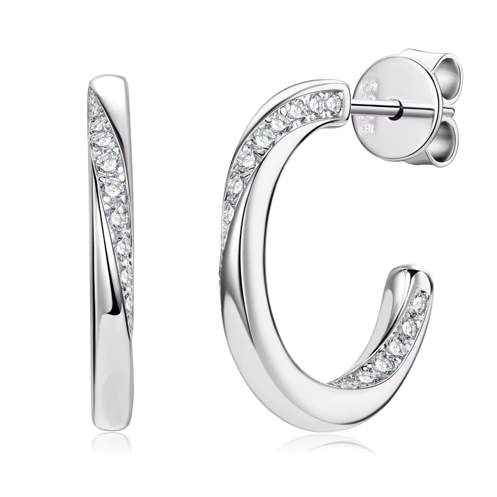 Vinregem 3EX VVS1 D couleur véritable Moissanite diamants pierres précieuses boucles d'oreilles clou