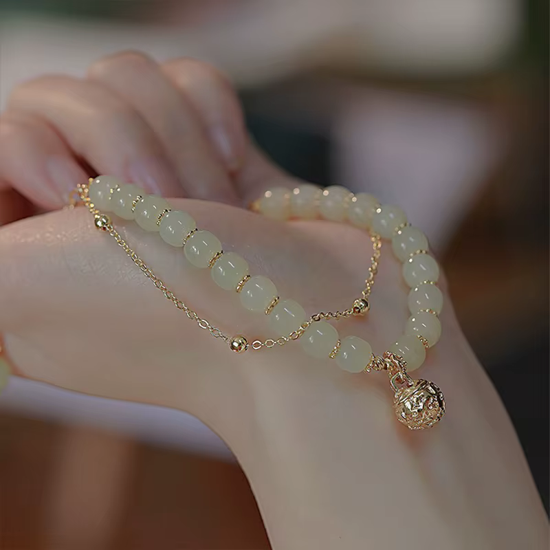 Bracelet pendentif petite cloche, nouveau Style à la mode, Vintage, léger, luxe, perlé, chaîne à mai