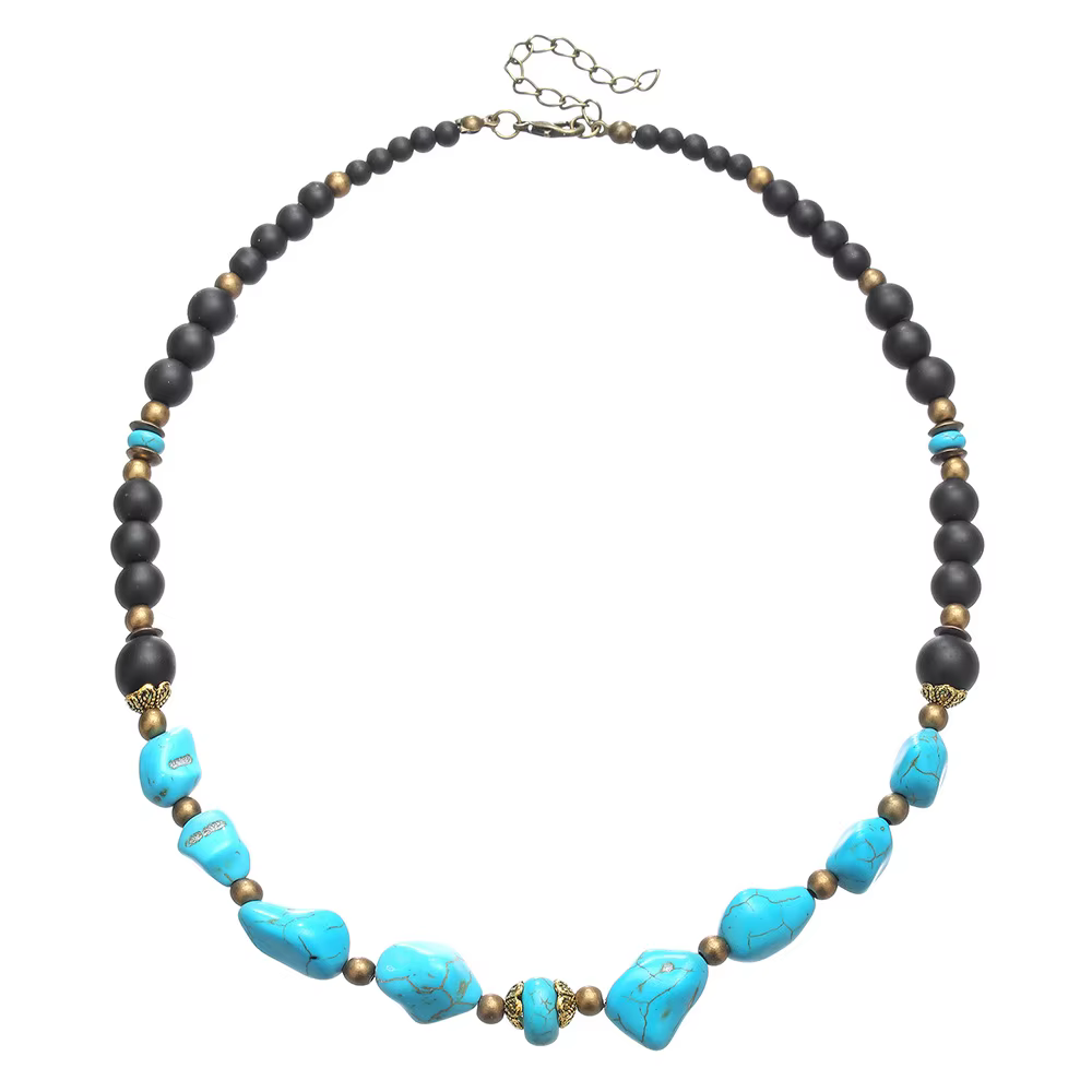 Collier Turquoise pour hommes, Punk de Surf, Unique, Design de Niche, Hip Hop, ras du cou, bijoux ca
