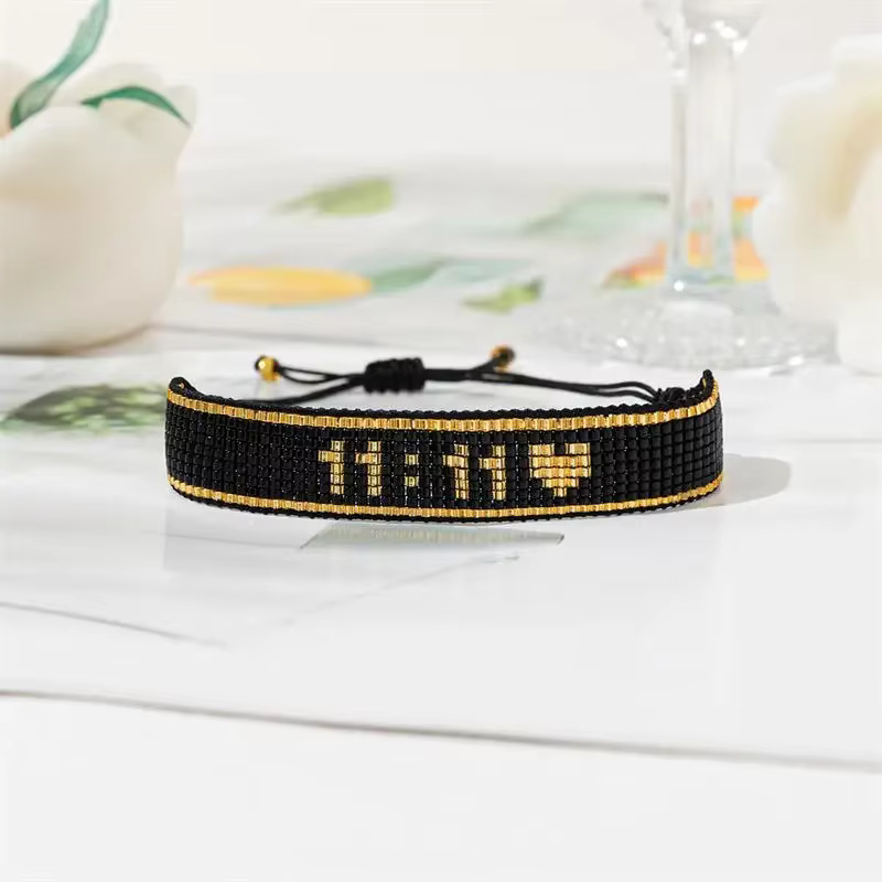 ALIYA – Bracelets tendance avec perles à lacets, cadeau personnalisé pour Couples, bijoux