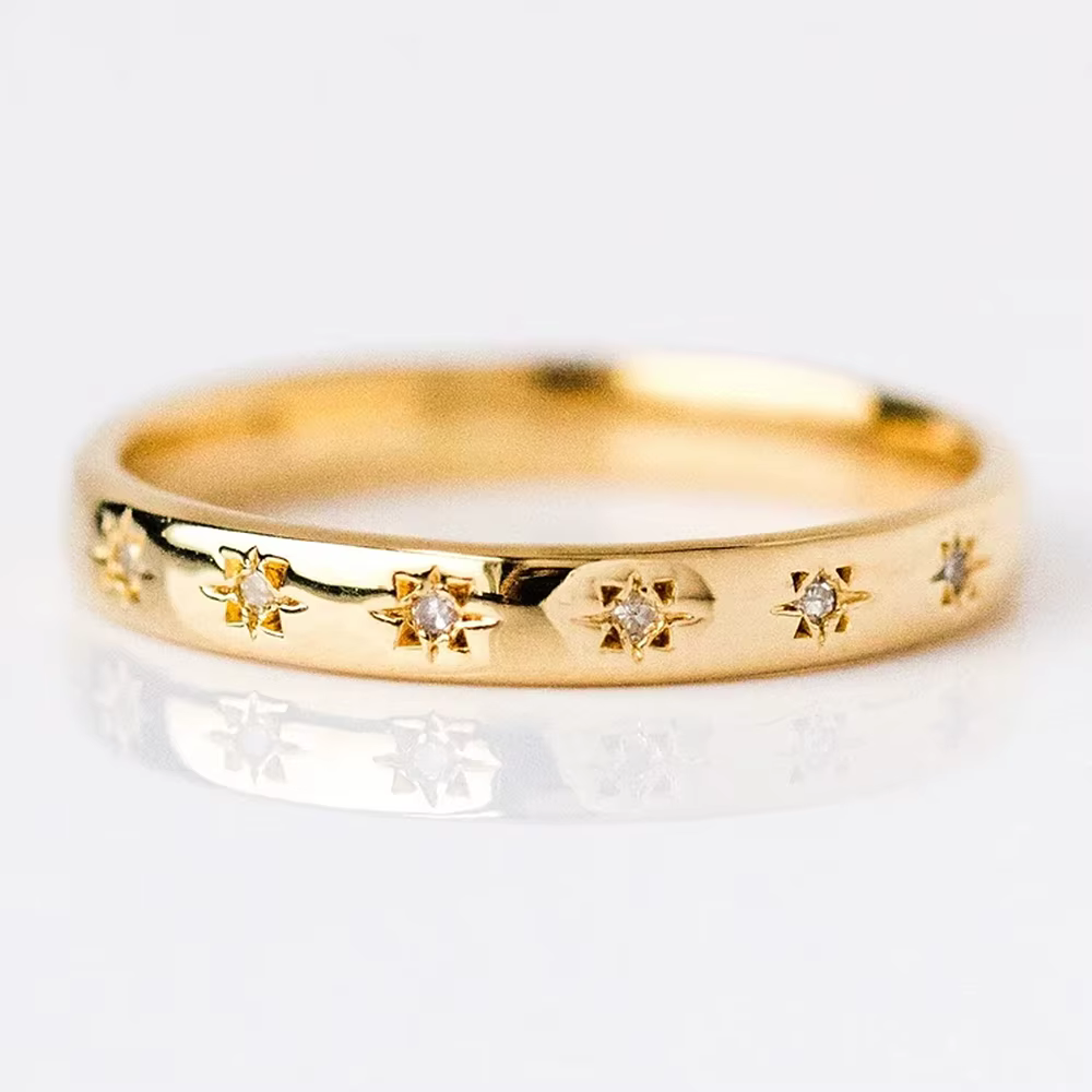 Huitan – bagues en métal simples de style coréen pour femmes, incrustées de pierres brillantes CZ, a