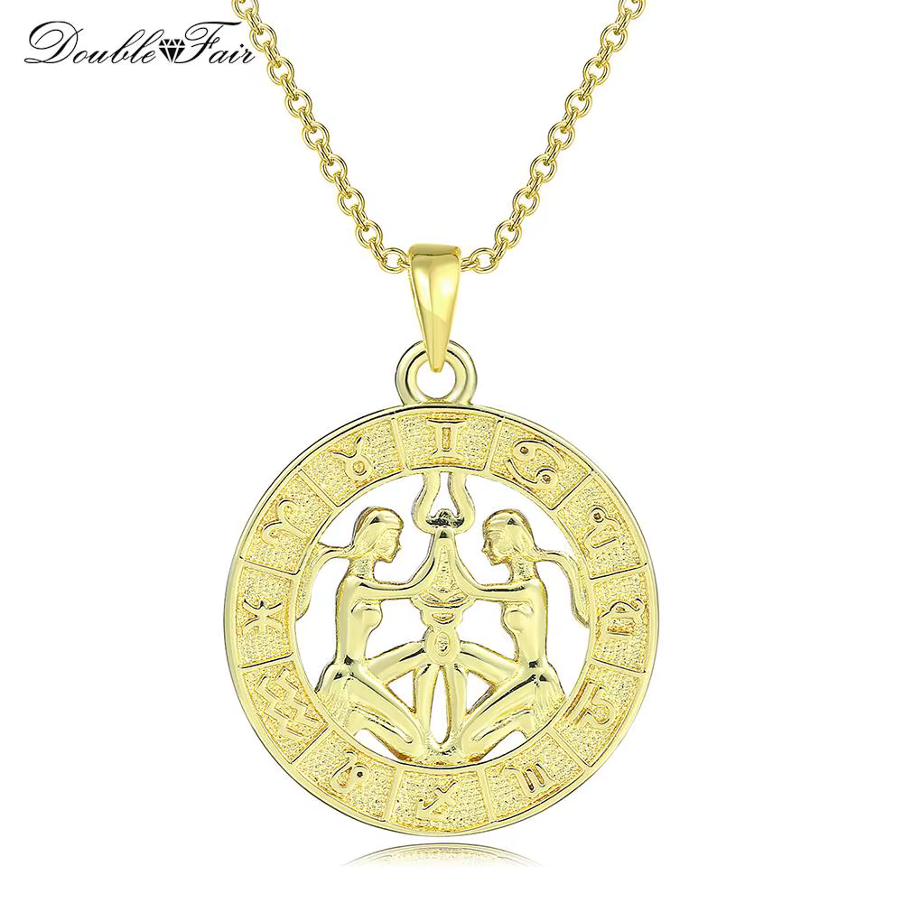 Collier Pendentif Constellation Chic pour Femme, 12 Signes du Zodiaque, Document Or, Horoscope JOon,
