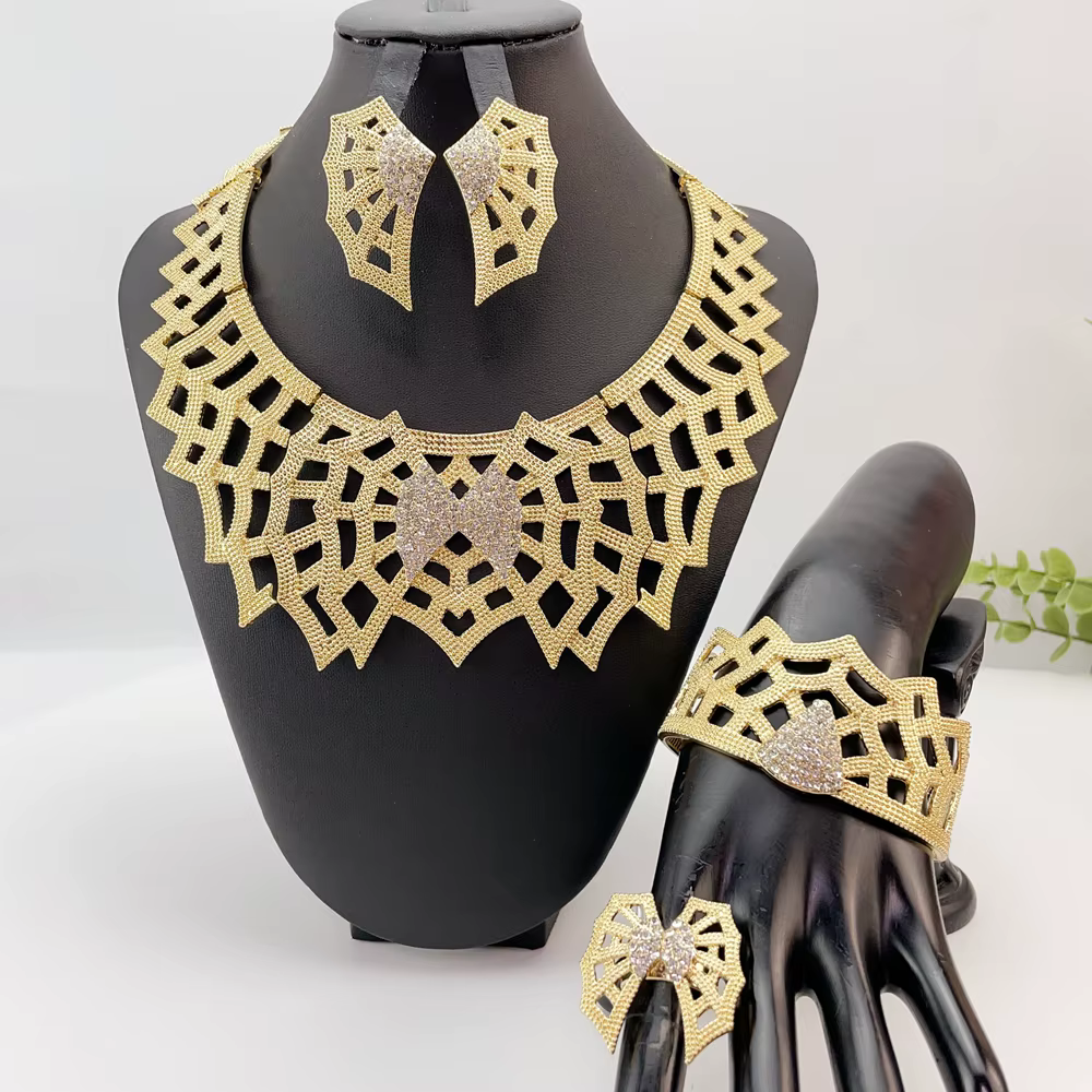 Collier italien de style simple et audacieux, de qualité luxueuse, ensemble de bijoux africains pour