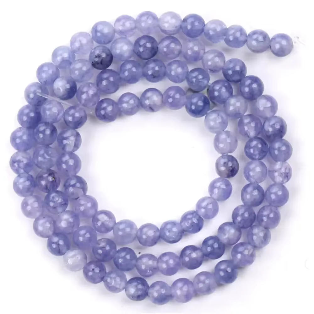 Perles en pierre d'angélite naturelle, amples, pour la fabrication de bijoux, Bracelets, collier, co