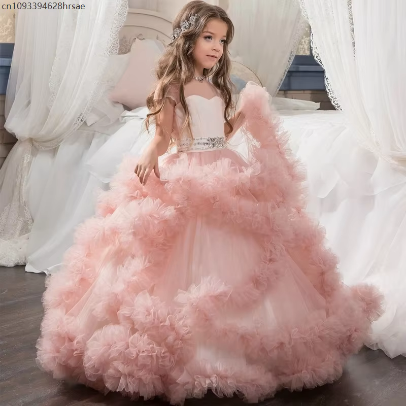 Robes de princesse pour enfants, robes de soirée de mariage pour filles, robes de cérémonie élégante