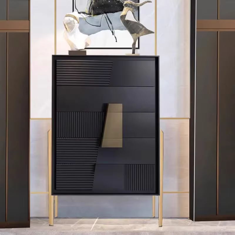 Petites pièces vitrine bijoux noir bureau buffet armoire de luxe médecine Mueble récepteur Entrada a