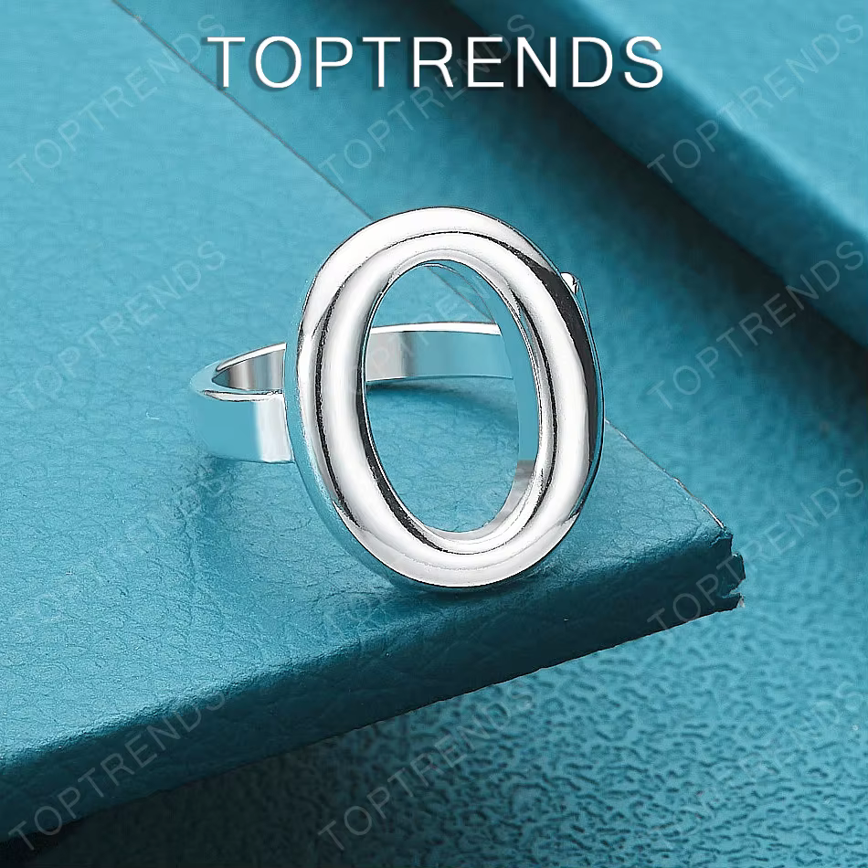 Bague ouverte en forme de O en argent Sterling 925 pour femmes, bijoux de charme, pour fiançailles, 