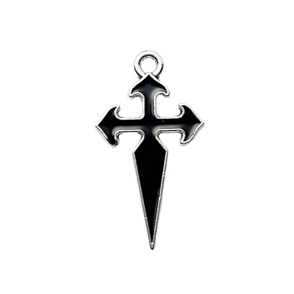 10 pièces émail Saint James croisé chapelet Crucifix croix breloques pour bijoux à bricoler soi-même