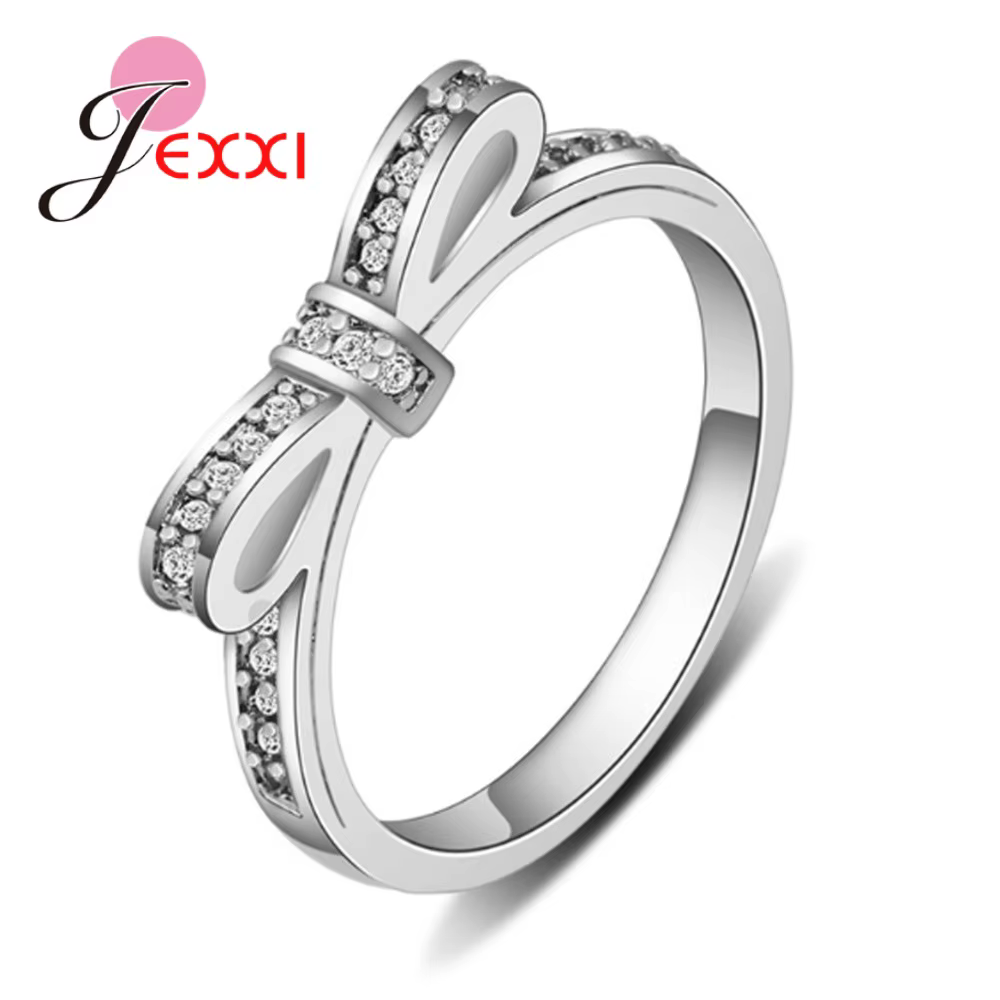 Bague en argent Sterling 925 avec nœud papillon pour femme, bijou de haute qualité, Original, à la m