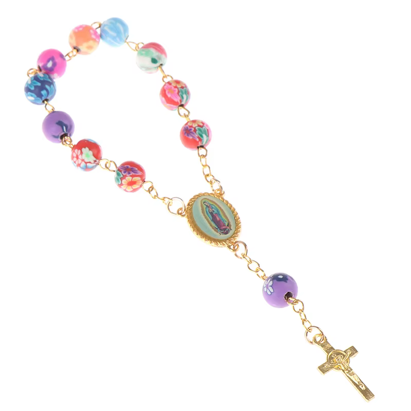 Chapelet perle Bracelet catholique pendentif vierge marie bijoux religieux chrétien centres de table