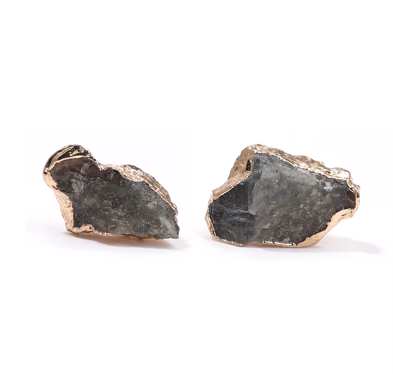 Boucles d'oreilles en pierres précieuses naturelles irrégulières, aigue-marine, grenat, Quartz, bijo